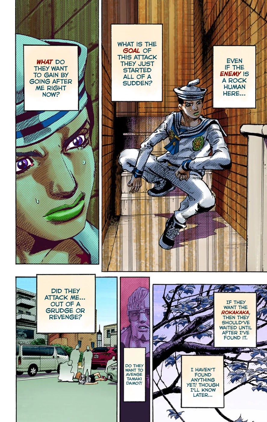 JoJo's Bizarre Adventure Part 8 - JoJolion (Official Colored) Chapter 60 page 36 - Chapter 60: Dolomité's Blue Lagoon Part 2