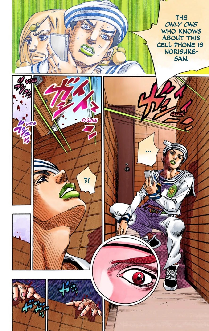 JoJo's Bizarre Adventure Part 8 - JoJolion (Official Colored) Chapter 60 page 38 - Chapter 60: Dolomité's Blue Lagoon Part 2
