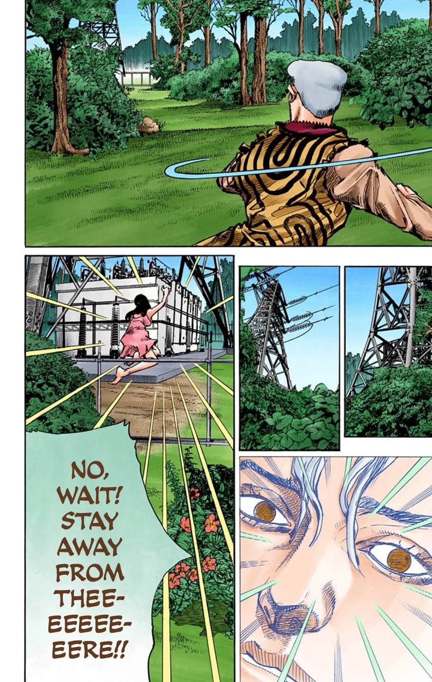 JoJo's Bizarre Adventure Part 8 - JoJolion (Official Colored) Chapter 60 page 4 - Chapter 60: Dolomité's Blue Lagoon Part 2