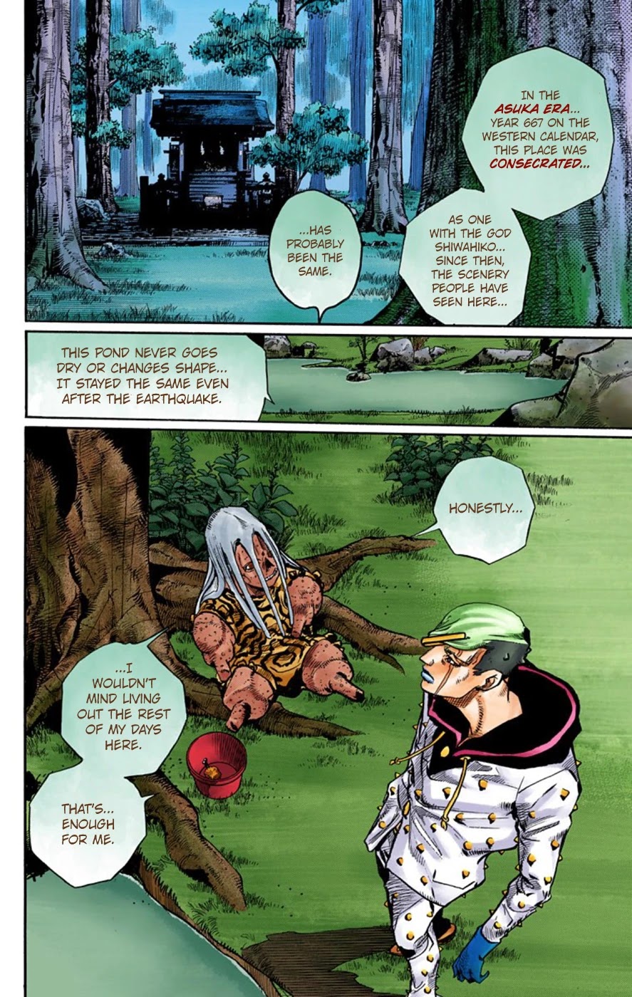 JoJo's Bizarre Adventure Part 8 - JoJolion (Official Colored) Chapter 60 page 8 - Chapter 60: Dolomité's Blue Lagoon Part 2