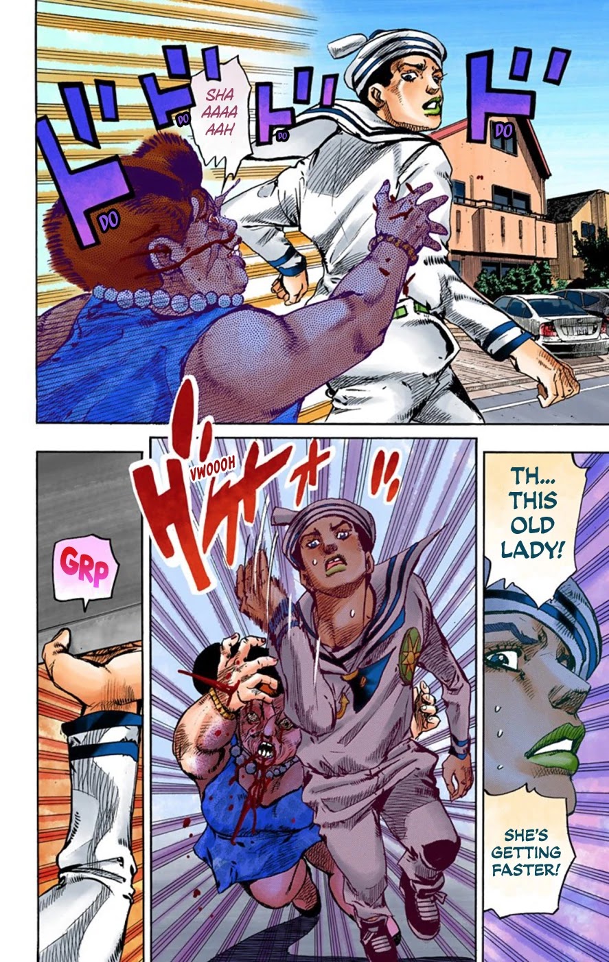 JoJo's Bizarre Adventure Part 8 - JoJolion (Official Colored) Chapter 61 page 17 - Chapter 61: Dolomité's Blue Lagoon Part 3