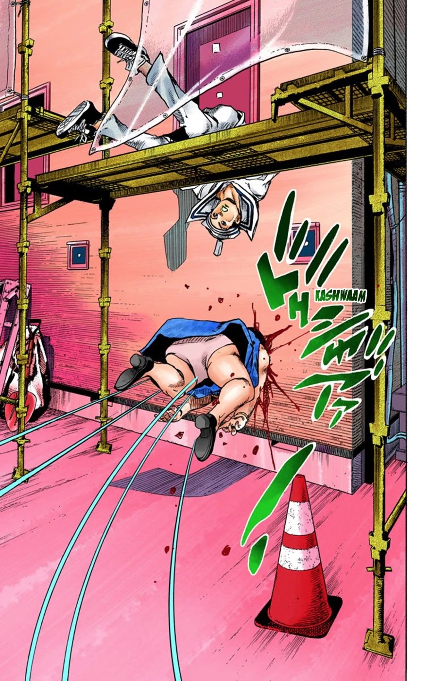 JoJo's Bizarre Adventure Part 8 - JoJolion (Official Colored) Chapter 61 page 18 - Chapter 61: Dolomité's Blue Lagoon Part 3