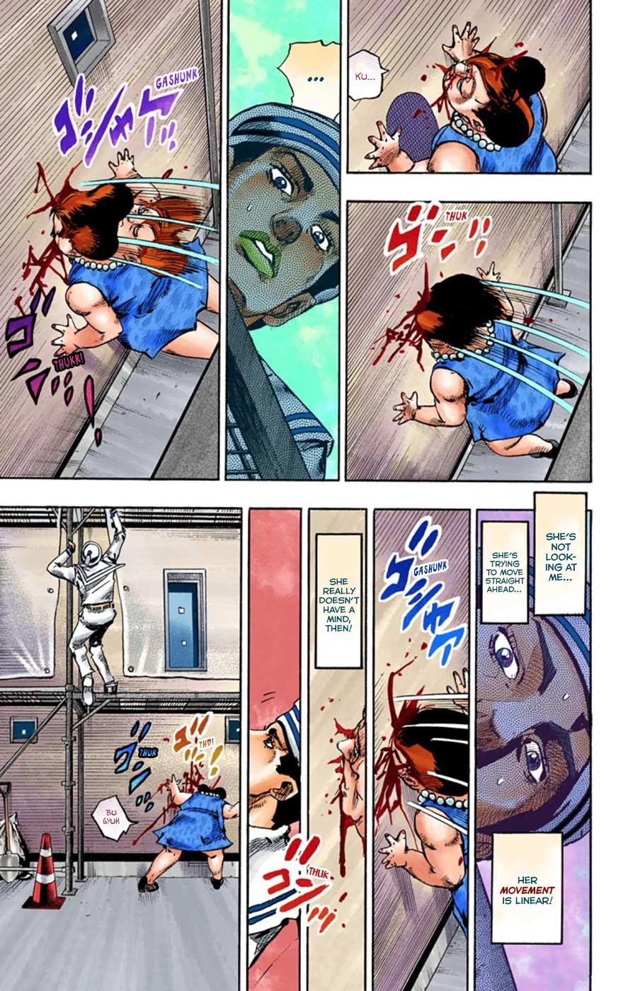 JoJo's Bizarre Adventure Part 8 - JoJolion (Official Colored) Chapter 61 page 20 - Chapter 61: Dolomité's Blue Lagoon Part 3