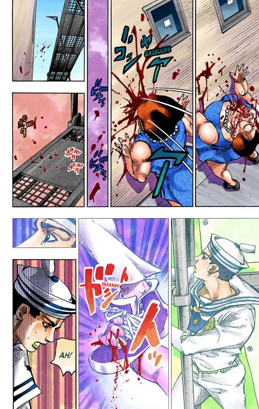 JoJo's Bizarre Adventure Part 8 - JoJolion (Official Colored) Chapter 61 page 21 - Chapter 61: Dolomité's Blue Lagoon Part 3