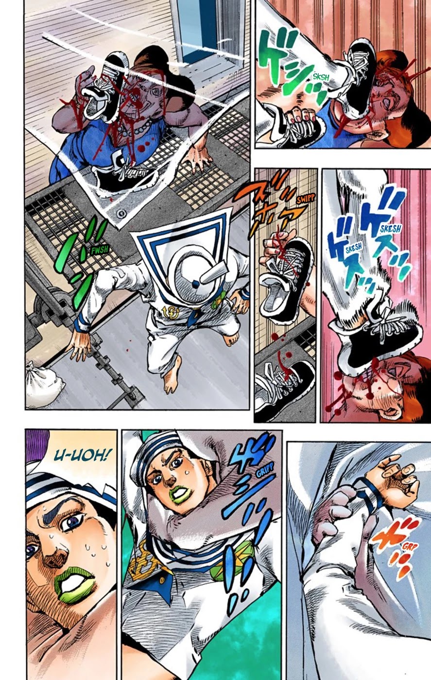 JoJo's Bizarre Adventure Part 8 - JoJolion (Official Colored) Chapter 61 page 23 - Chapter 61: Dolomité's Blue Lagoon Part 3