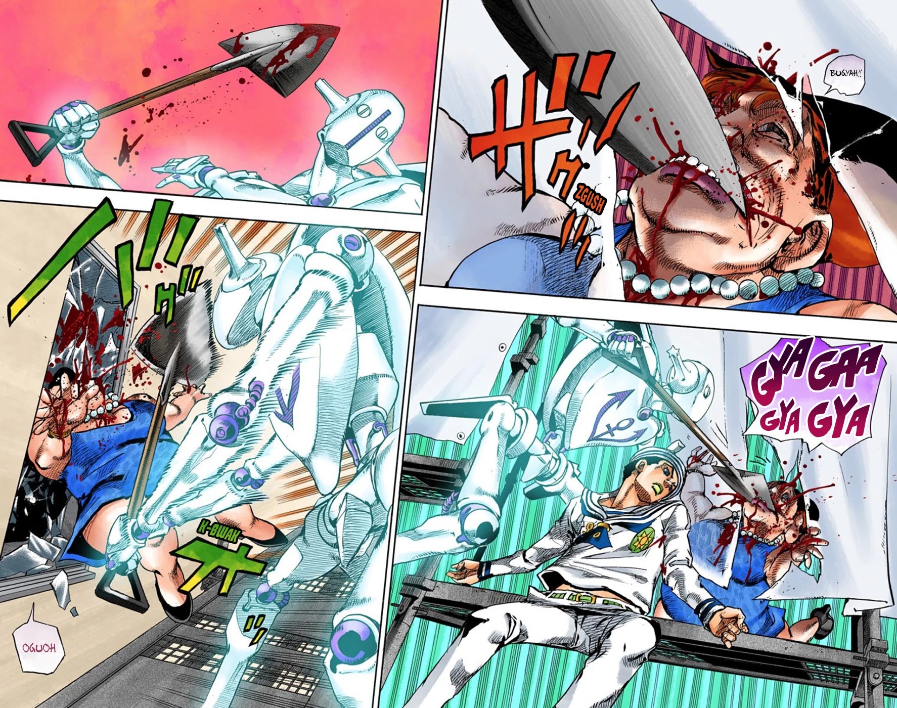 JoJo's Bizarre Adventure Part 8 - JoJolion (Official Colored) Chapter 61 page 27 - Chapter 61: Dolomité's Blue Lagoon Part 3