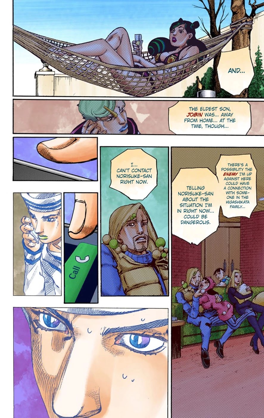 JoJo's Bizarre Adventure Part 8 - JoJolion (Official Colored) Chapter 61 page 34 - Chapter 61: Dolomité's Blue Lagoon Part 3