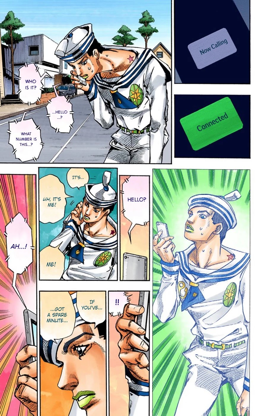 JoJo's Bizarre Adventure Part 8 - JoJolion (Official Colored) Chapter 61 page 35 - Chapter 61: Dolomité's Blue Lagoon Part 3