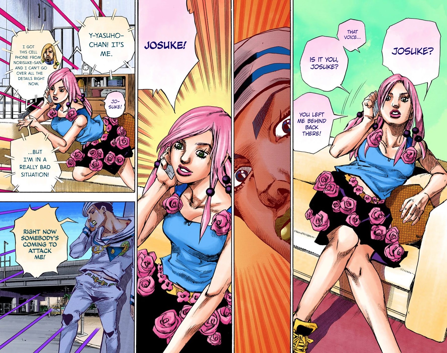 JoJo's Bizarre Adventure Part 8 - JoJolion (Official Colored) Chapter 61 page 36 - Chapter 61: Dolomité's Blue Lagoon Part 3