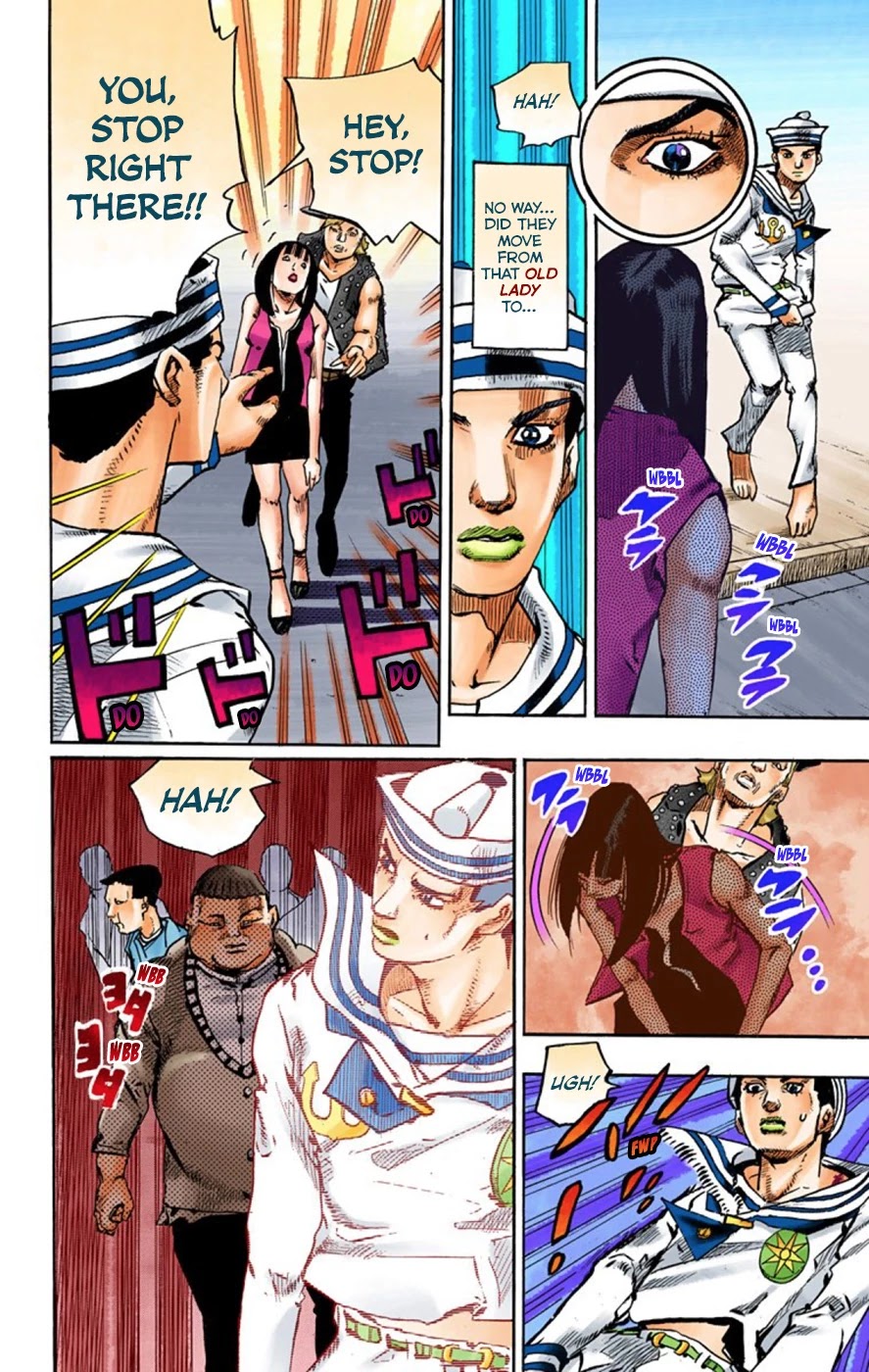 JoJo's Bizarre Adventure Part 8 - JoJolion (Official Colored) Chapter 61 page 41 - Chapter 61: Dolomité's Blue Lagoon Part 3