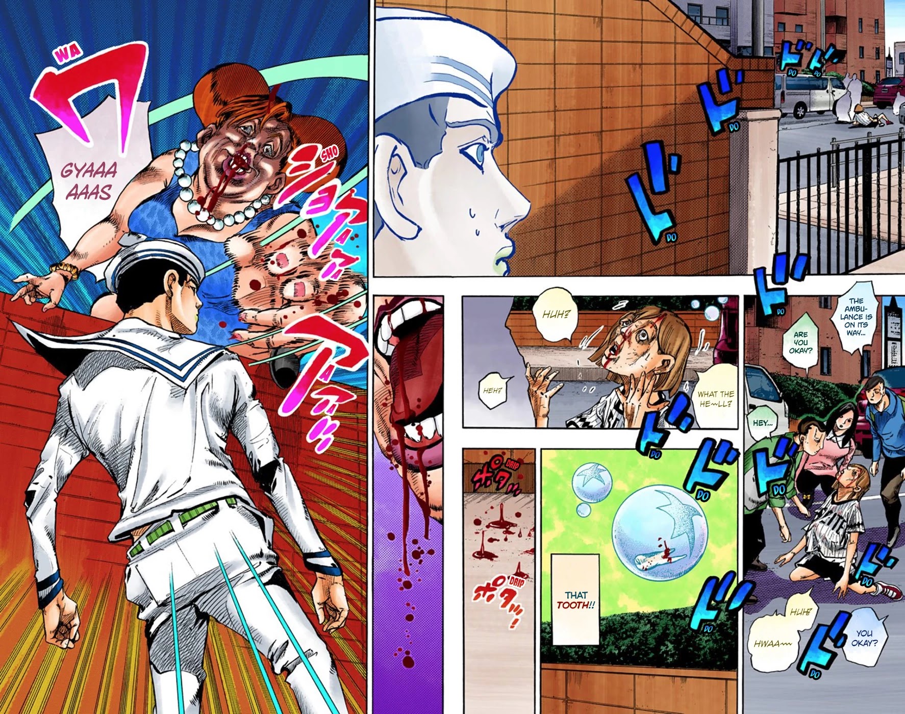 JoJo's Bizarre Adventure Part 8 - JoJolion (Official Colored) Chapter 61 page 7 - Chapter 61: Dolomité's Blue Lagoon Part 3