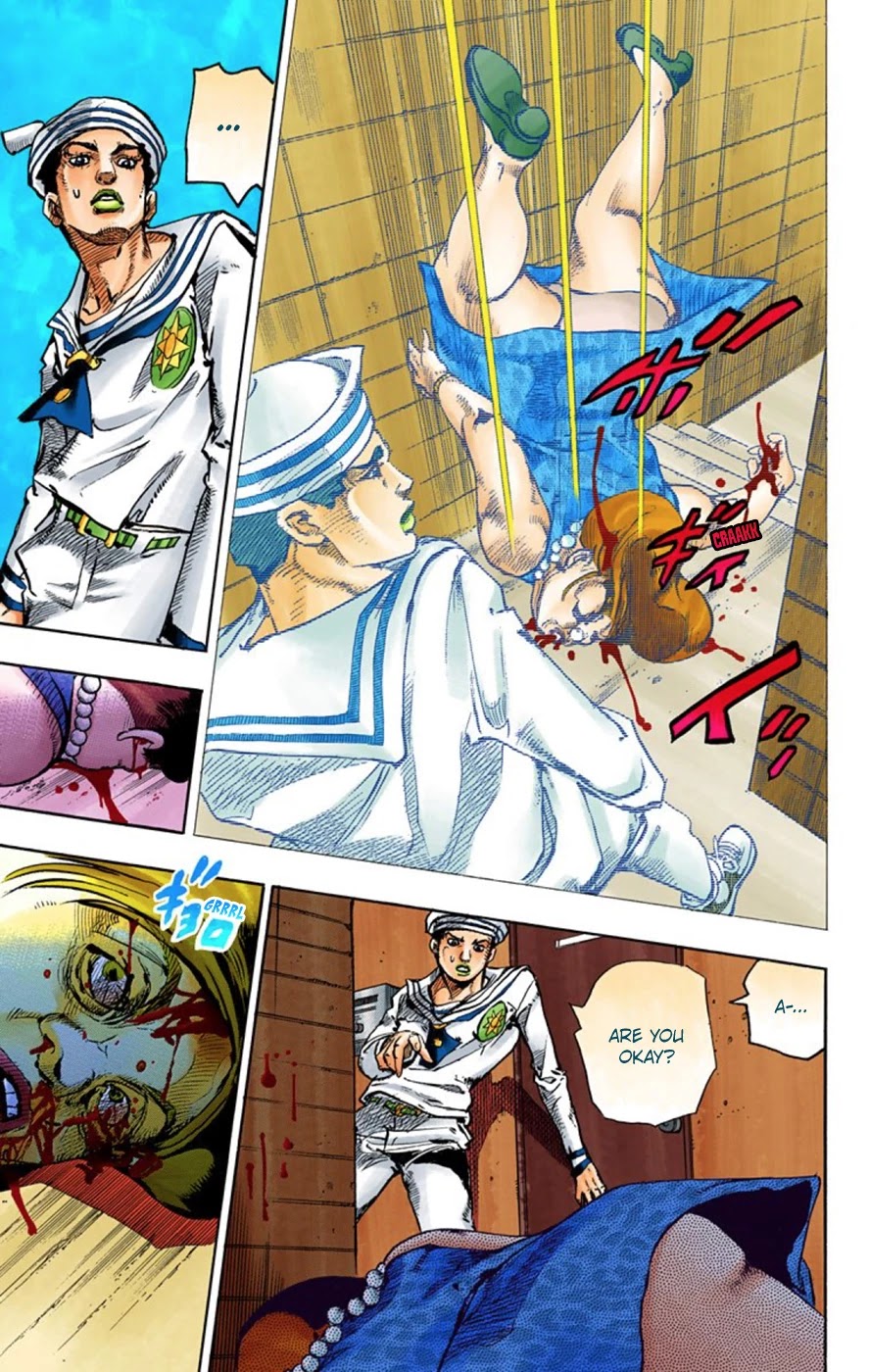 JoJo's Bizarre Adventure Part 8 - JoJolion (Official Colored) Chapter 61 page 9 - Chapter 61: Dolomité's Blue Lagoon Part 3