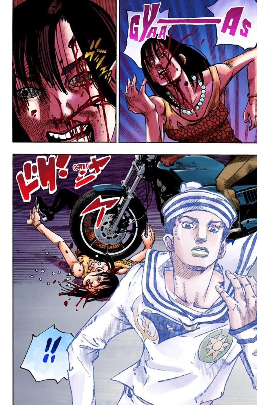 JoJo's Bizarre Adventure Part 8 - JoJolion (Official Colored) Chapter 62 page 11 - Chapter 62: Dolomité's Blue Lagoon Part 4
