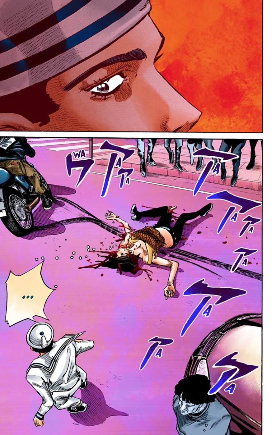 JoJo's Bizarre Adventure Part 8 - JoJolion (Official Colored) Chapter 62 page 12 - Chapter 62: Dolomité's Blue Lagoon Part 4