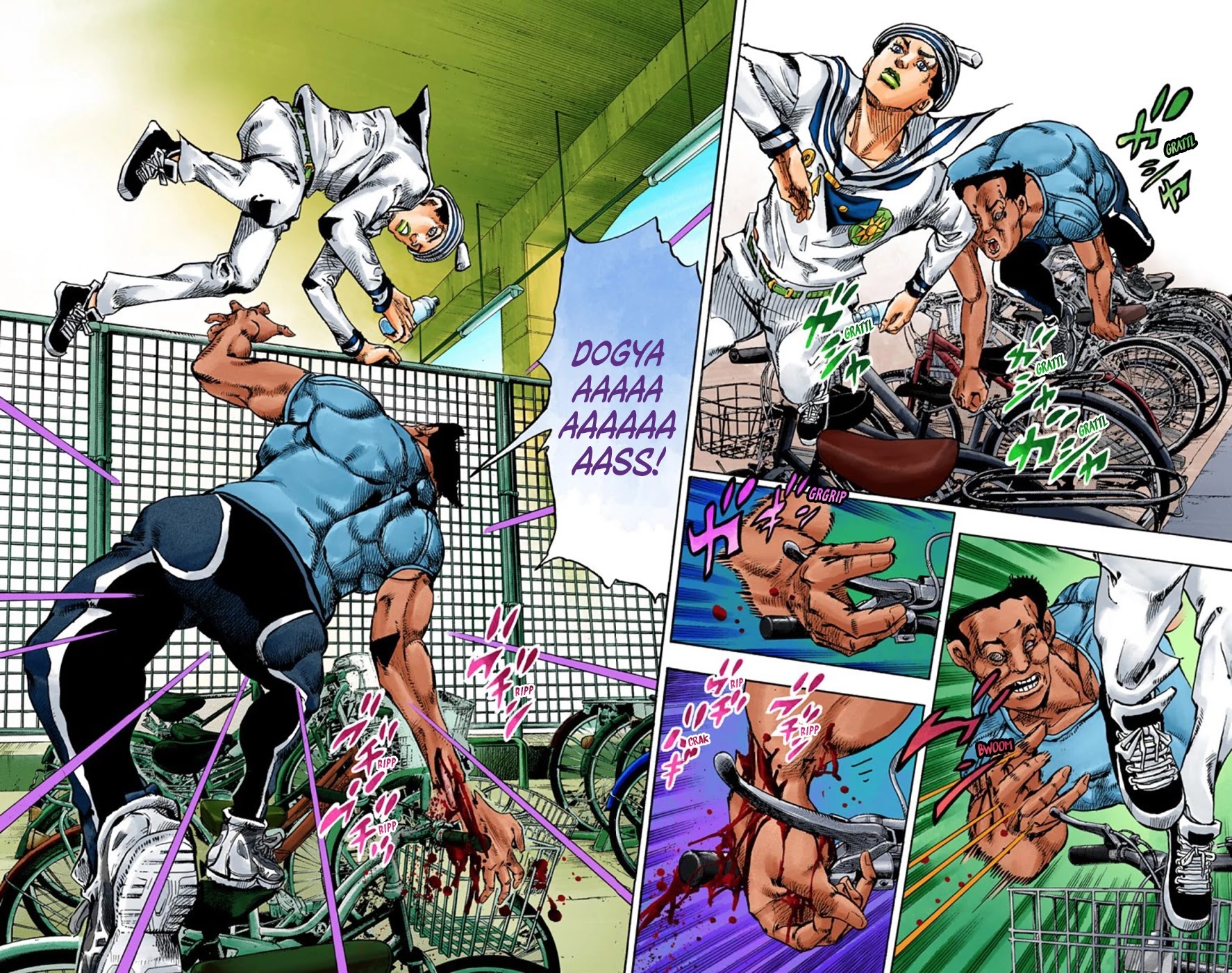 JoJo's Bizarre Adventure Part 8 - JoJolion (Official Colored) Chapter 62 page 16 - Chapter 62: Dolomité's Blue Lagoon Part 4
