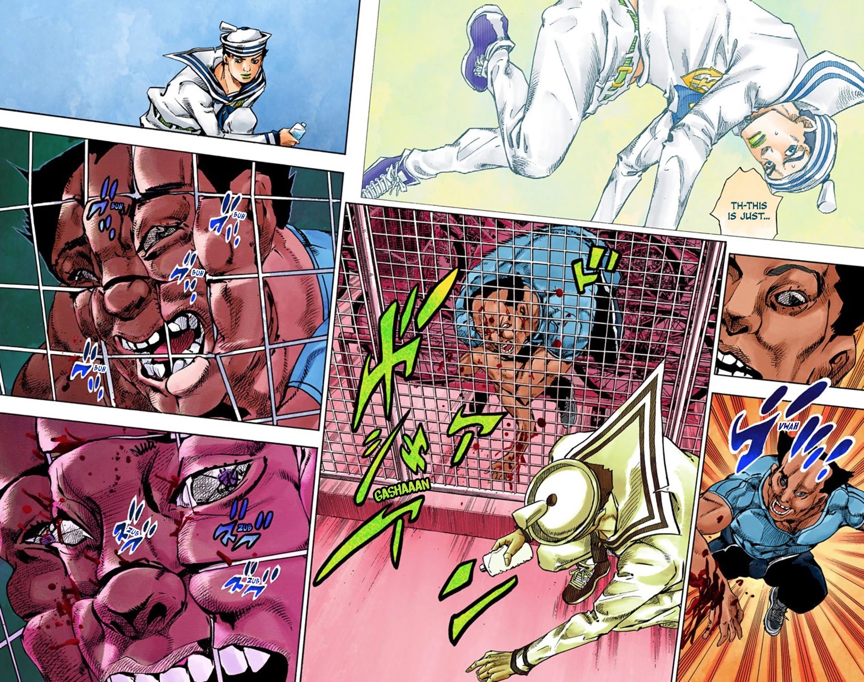 JoJo's Bizarre Adventure Part 8 - JoJolion (Official Colored) Chapter 62 page 17 - Chapter 62: Dolomité's Blue Lagoon Part 4