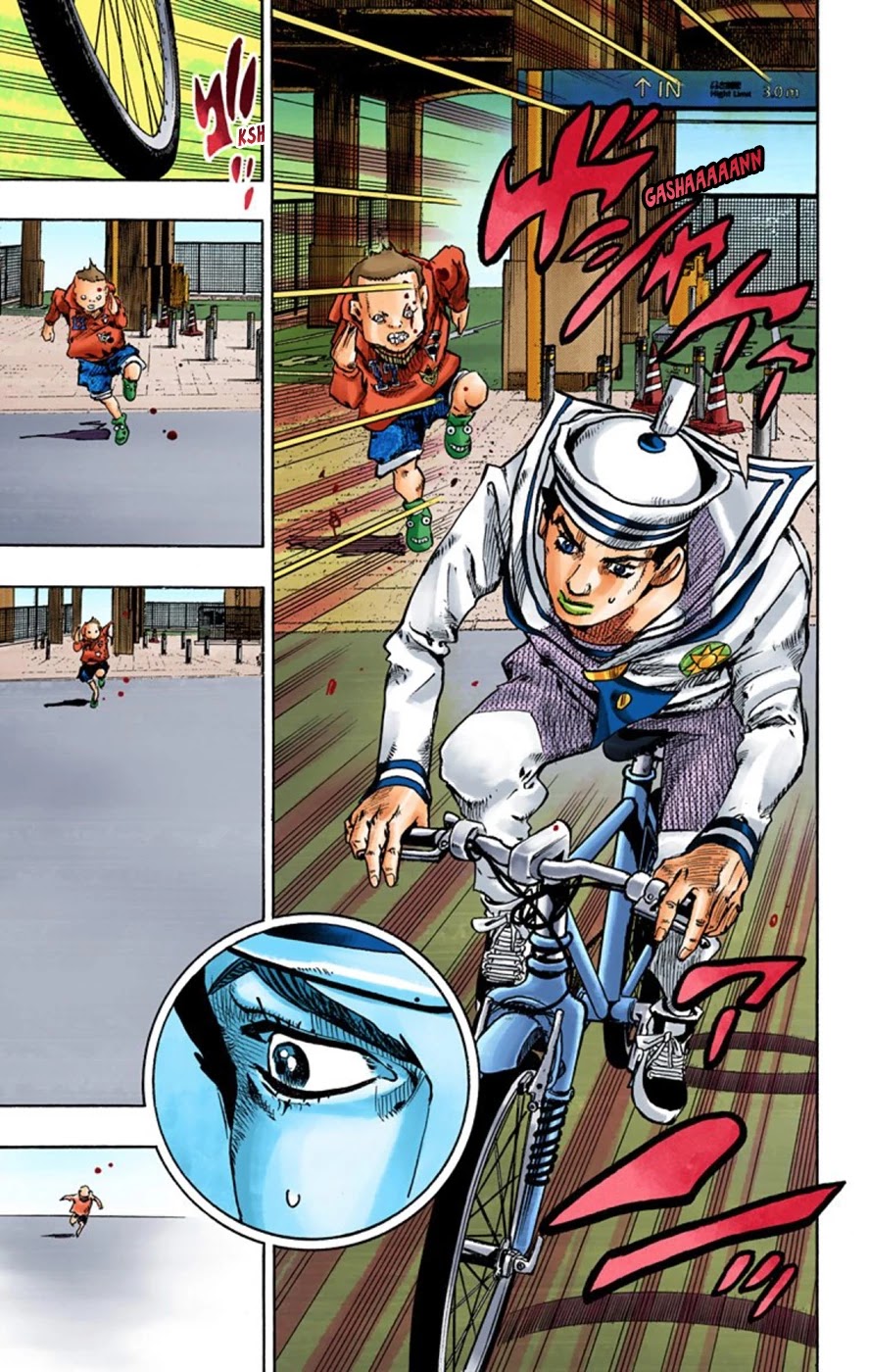 JoJo's Bizarre Adventure Part 8 - JoJolion (Official Colored) Chapter 62 page 22 - Chapter 62: Dolomité's Blue Lagoon Part 4