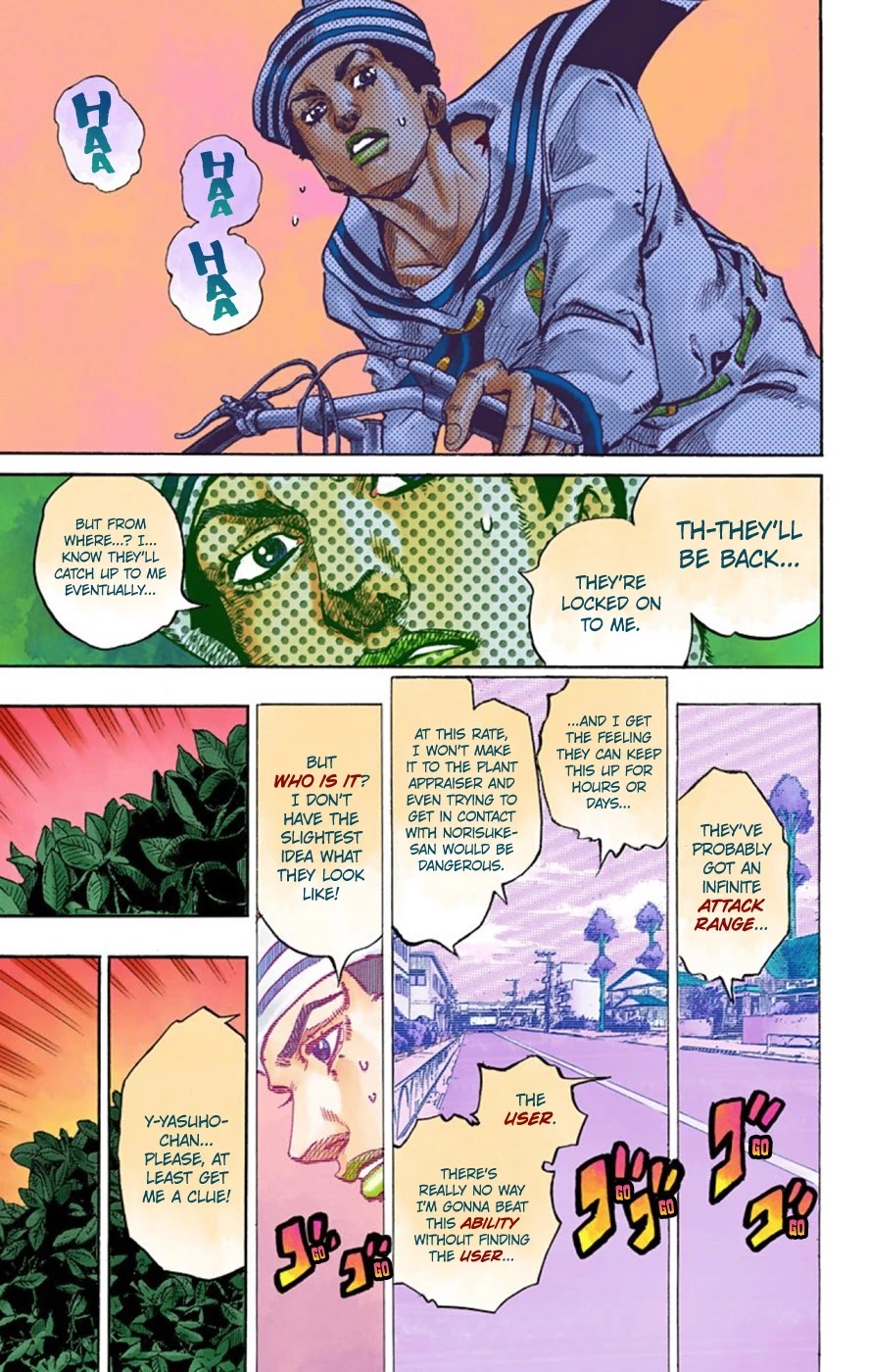 JoJo's Bizarre Adventure Part 8 - JoJolion (Official Colored) Chapter 62 page 24 - Chapter 62: Dolomité's Blue Lagoon Part 4