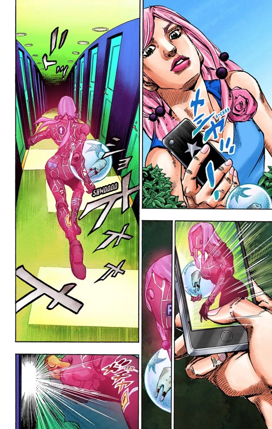 JoJo's Bizarre Adventure Part 8 - JoJolion (Official Colored) Chapter 62 page 27 - Chapter 62: Dolomité's Blue Lagoon Part 4