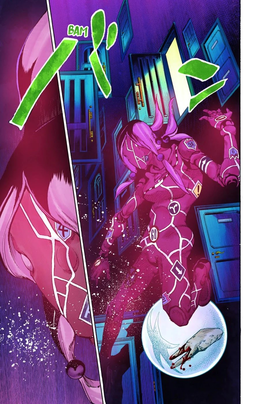 JoJo's Bizarre Adventure Part 8 - JoJolion (Official Colored) Chapter 62 page 28 - Chapter 62: Dolomité's Blue Lagoon Part 4