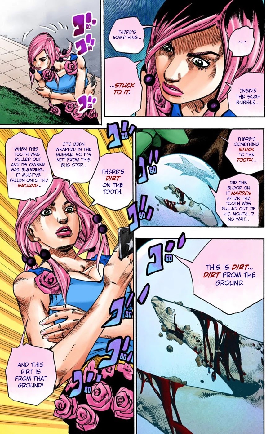 JoJo's Bizarre Adventure Part 8 - JoJolion (Official Colored) Chapter 62 page 34 - Chapter 62: Dolomité's Blue Lagoon Part 4