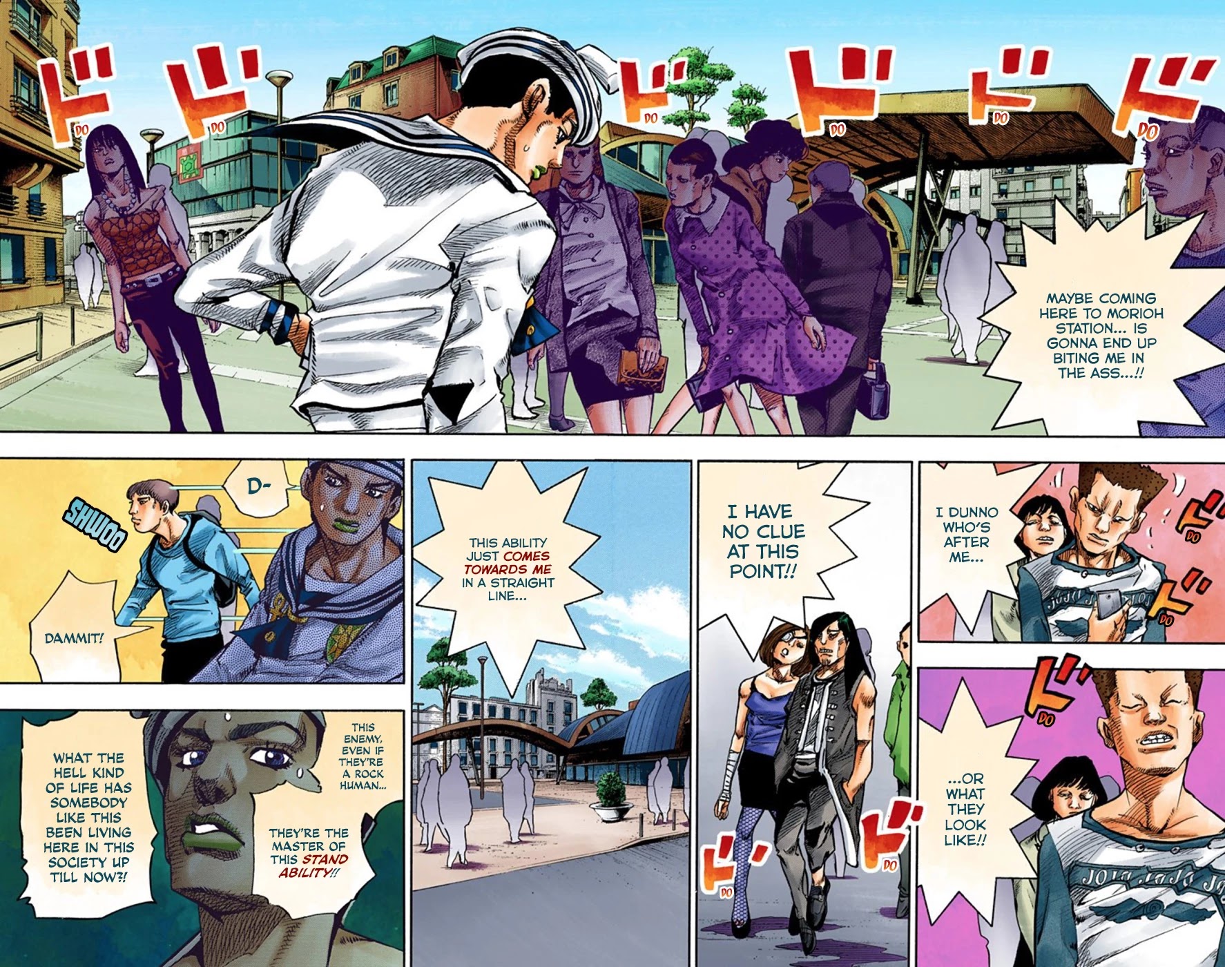 JoJo's Bizarre Adventure Part 8 - JoJolion (Official Colored) Chapter 62 page 4 - Chapter 62: Dolomité's Blue Lagoon Part 4