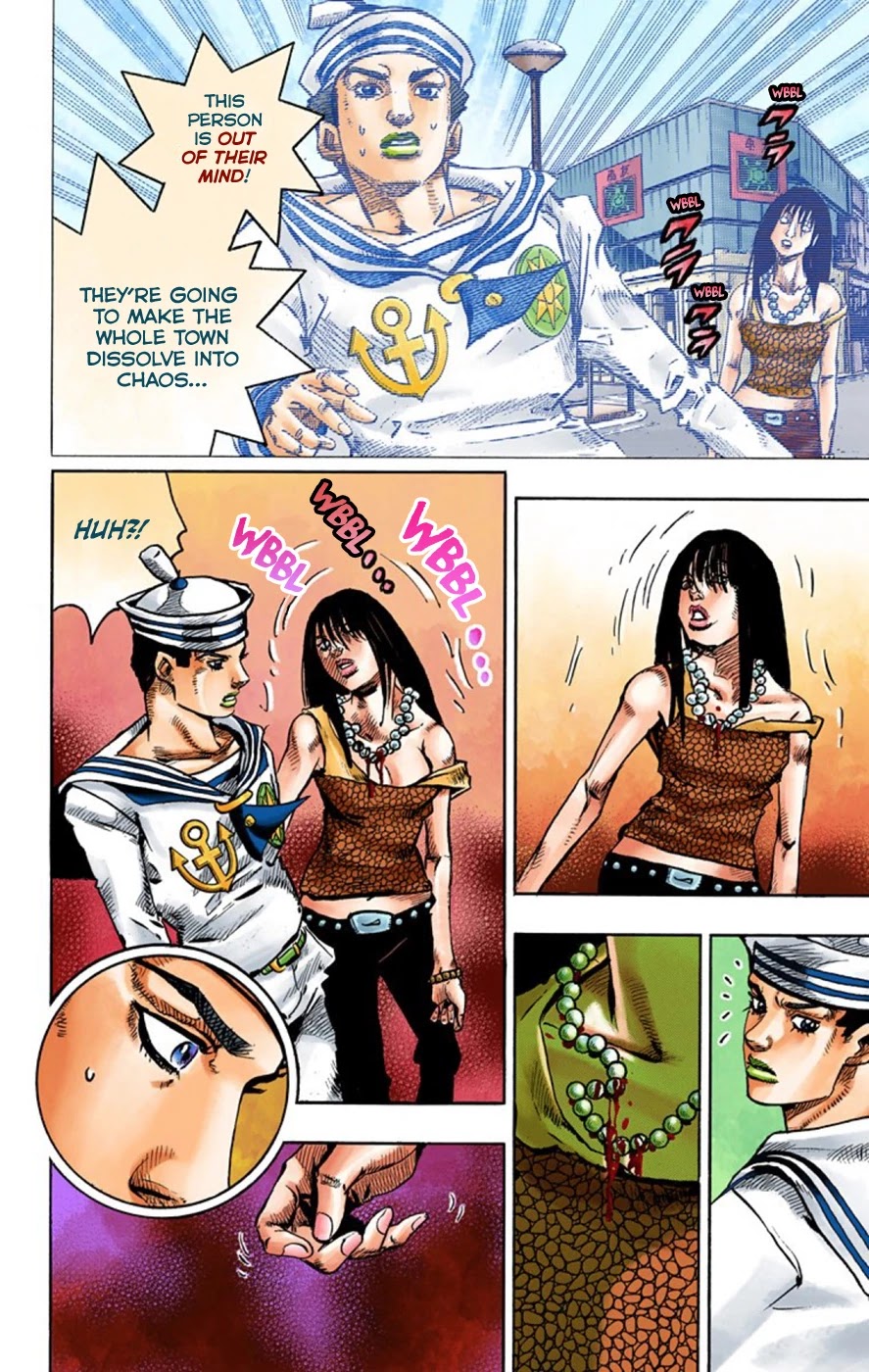 JoJo's Bizarre Adventure Part 8 - JoJolion (Official Colored) Chapter 62 page 5 - Chapter 62: Dolomité's Blue Lagoon Part 4