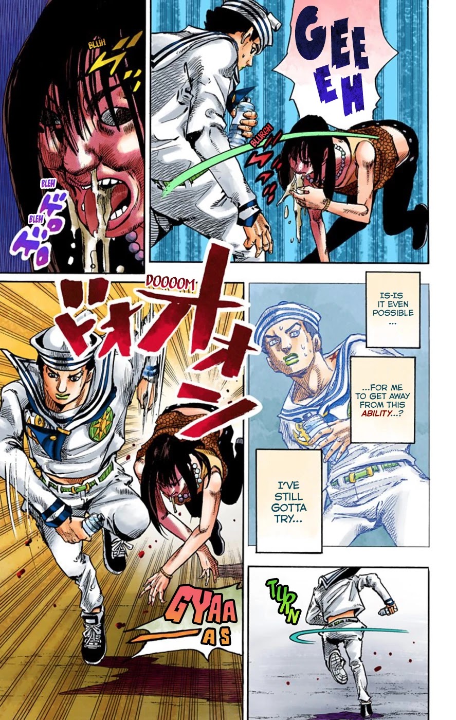 JoJo's Bizarre Adventure Part 8 - JoJolion (Official Colored) Chapter 62 page 8 - Chapter 62: Dolomité's Blue Lagoon Part 4
