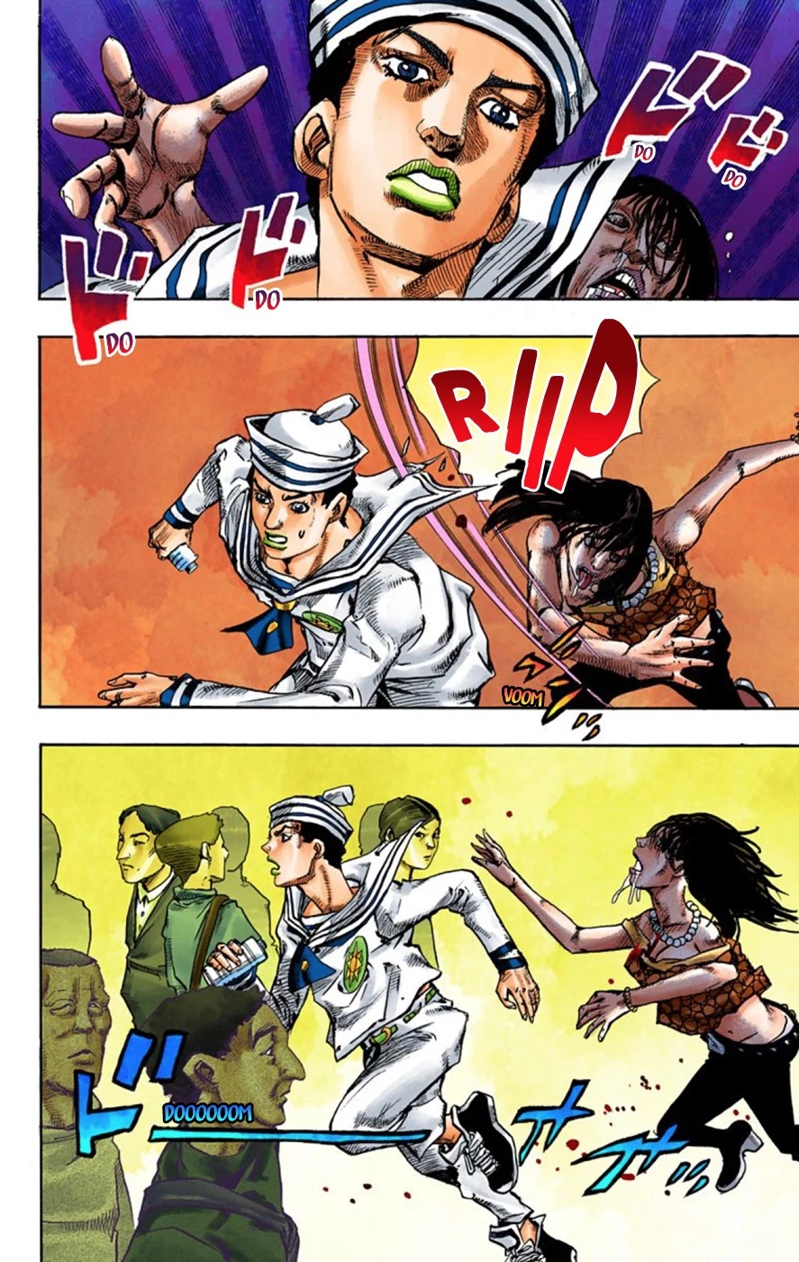 JoJo's Bizarre Adventure Part 8 - JoJolion (Official Colored) Chapter 62 page 9 - Chapter 62: Dolomité's Blue Lagoon Part 4