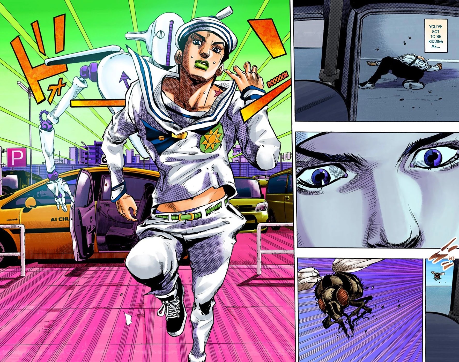 JoJo's Bizarre Adventure Part 8 - JoJolion (Official Colored) Chapter 63 page 17 - Chapter 63: Dolomité's Blue Lagoon Part 5