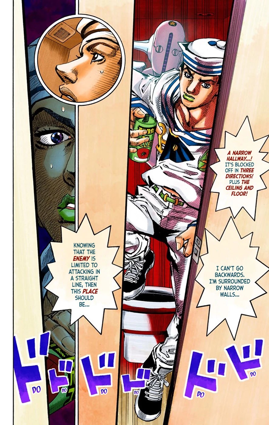 JoJo's Bizarre Adventure Part 8 - JoJolion (Official Colored) Chapter 63 page 23 - Chapter 63: Dolomité's Blue Lagoon Part 5