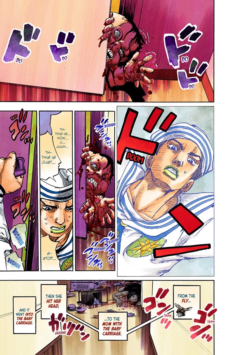 JoJo's Bizarre Adventure Part 8 - JoJolion (Official Colored) Chapter 63 page 28 - Chapter 63: Dolomité's Blue Lagoon Part 5
