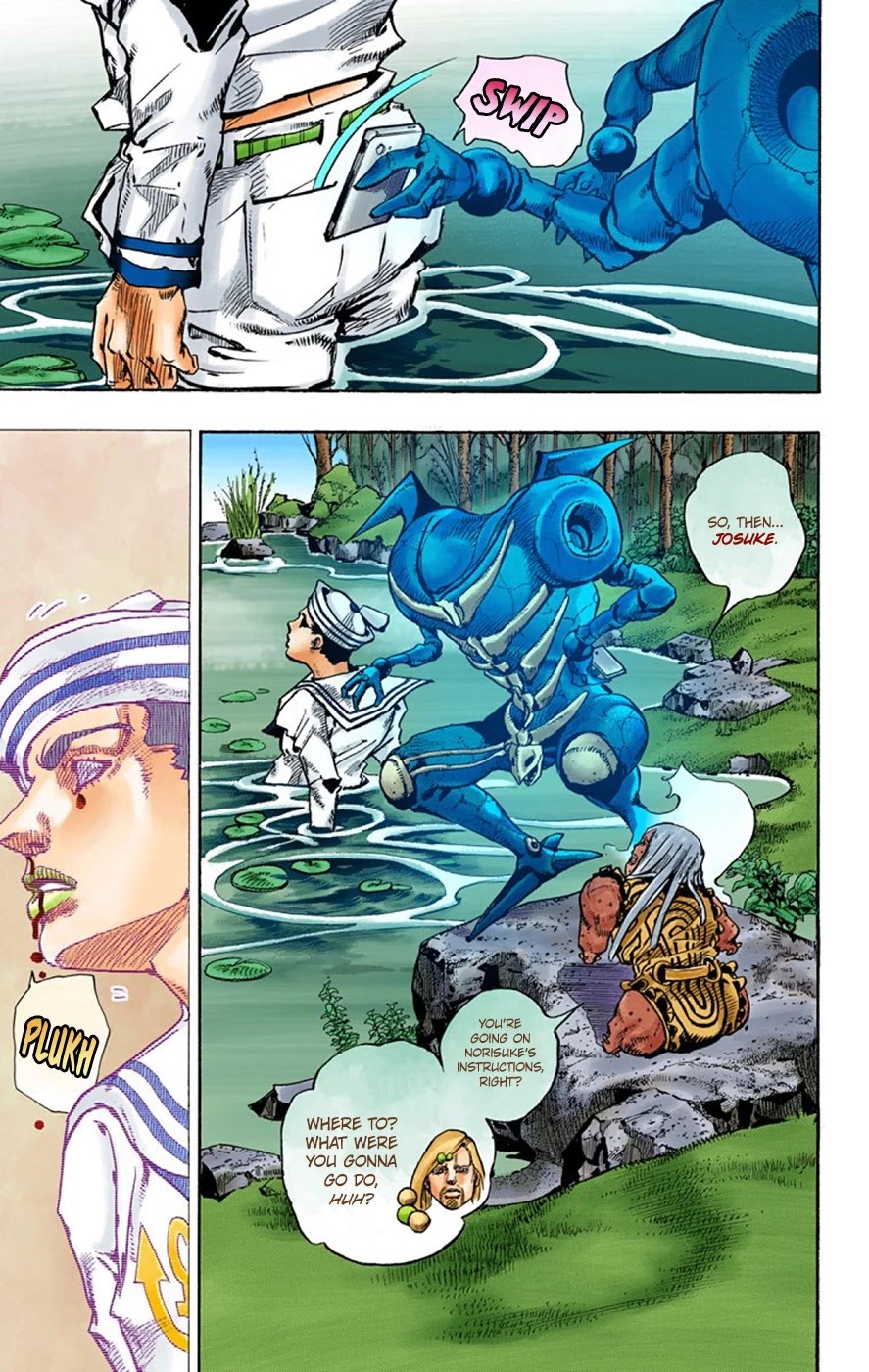JoJo's Bizarre Adventure Part 8 - JoJolion (Official Colored) Chapter 63 page 34 - Chapter 63: Dolomité's Blue Lagoon Part 5