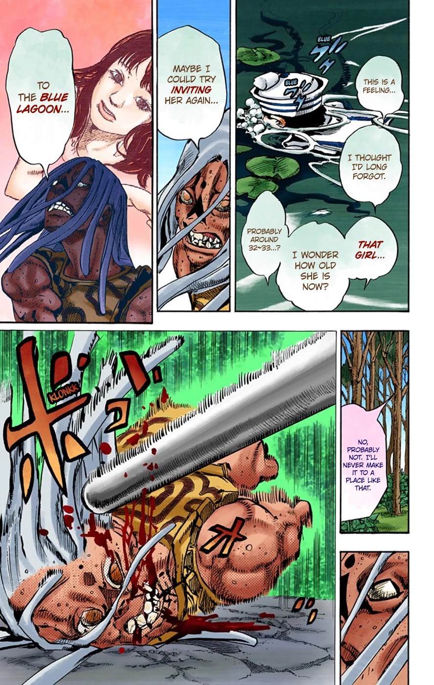 JoJo's Bizarre Adventure Part 8 - JoJolion (Official Colored) Chapter 63 page 36 - Chapter 63: Dolomité's Blue Lagoon Part 5