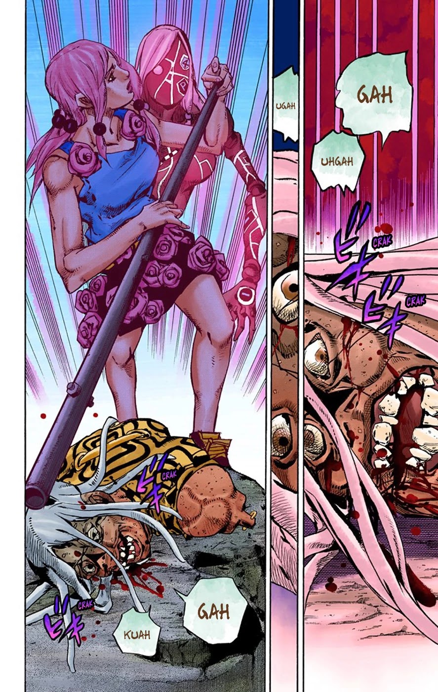 JoJo's Bizarre Adventure Part 8 - JoJolion (Official Colored) Chapter 63 page 37 - Chapter 63: Dolomité's Blue Lagoon Part 5