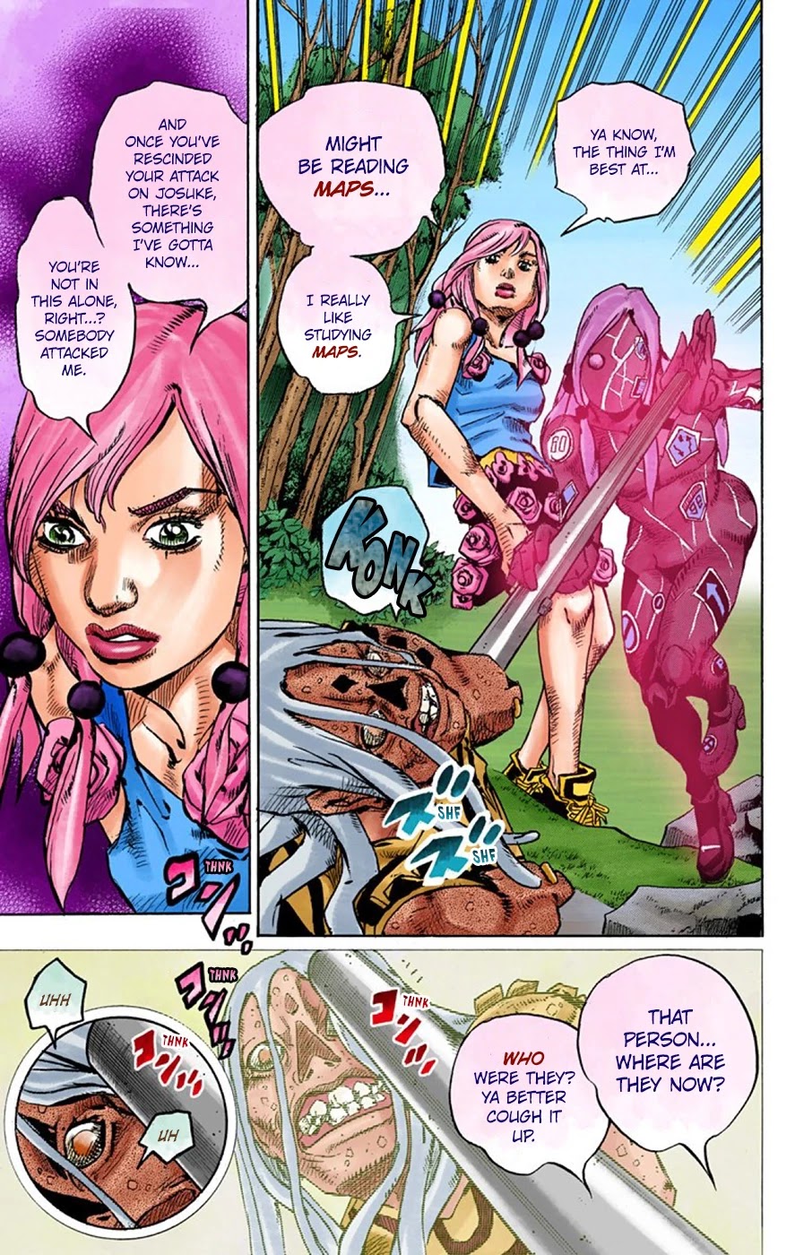 JoJo's Bizarre Adventure Part 8 - JoJolion (Official Colored) Chapter 63 page 40 - Chapter 63: Dolomité's Blue Lagoon Part 5