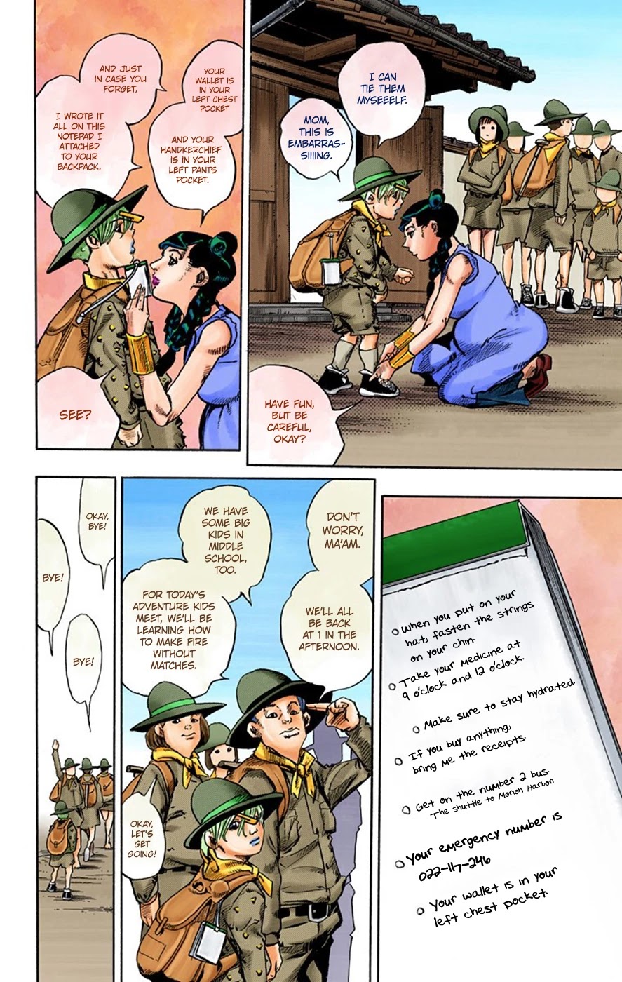 JoJo's Bizarre Adventure Part 8 - JoJolion (Official Colored) Chapter 64 page 6 - Chapter 64: Mother and Son