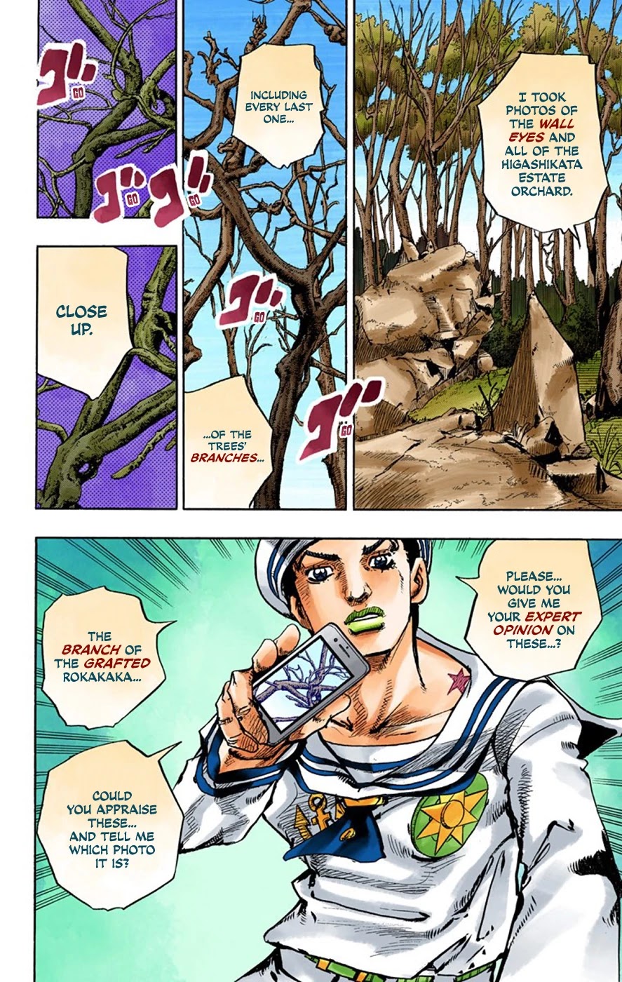 JoJo's Bizarre Adventure Part 8 - JoJolion (Official Colored) Chapter 65 page 23 - Chapter 65: The Plant Appraiser - Rai Mamezuku (31) Part 1