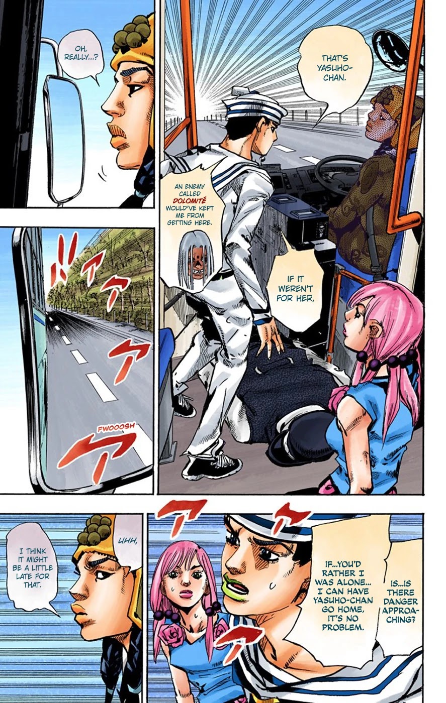 JoJo's Bizarre Adventure Part 8 - JoJolion (Official Colored) Chapter 65 page 4 - Chapter 65: The Plant Appraiser - Rai Mamezuku (31) Part 1