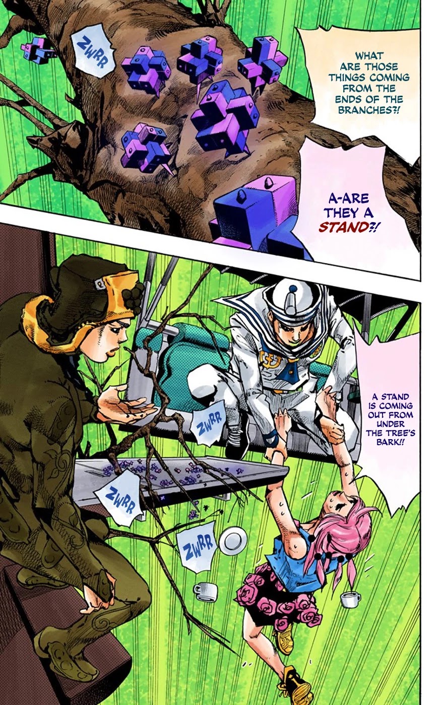 JoJo's Bizarre Adventure Part 8 - JoJolion (Official Colored) Chapter 66 page 25 - Chapter 66: The Plant Appraiser - Rai Mamezuku (31) Part 2