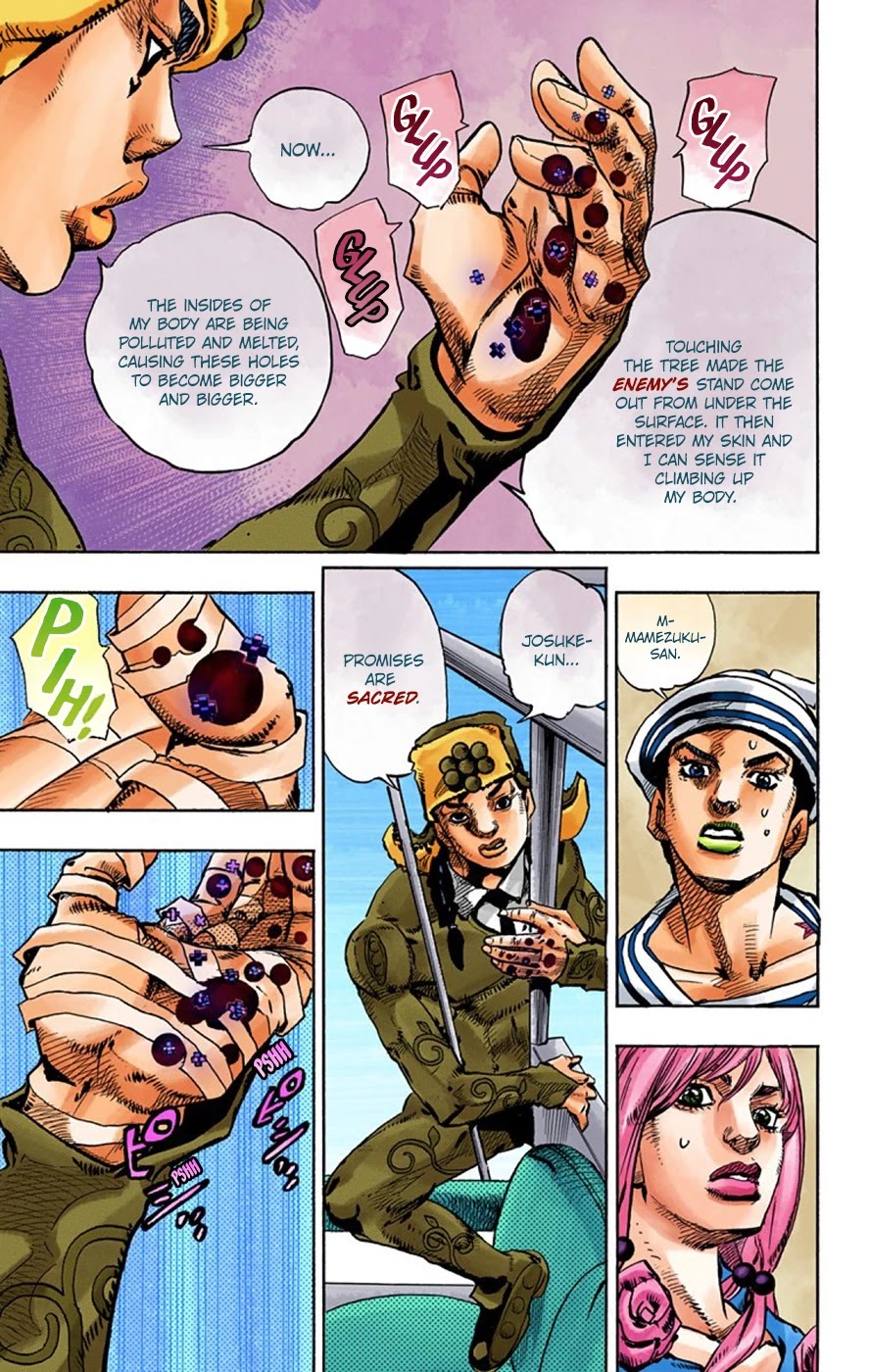 JoJo's Bizarre Adventure Part 8 - JoJolion (Official Colored) Chapter 66 page 34 - Chapter 66: The Plant Appraiser - Rai Mamezuku (31) Part 2