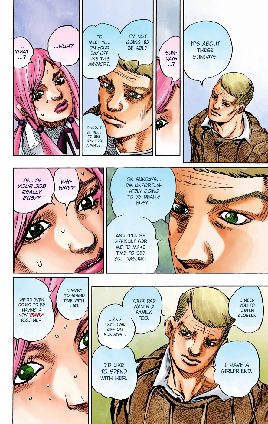 JoJo's Bizarre Adventure Part 8 - JoJolion (Official Colored) Chapter 71 page 34 - Chapter 71: Hair Clip of the Qing Dynasty