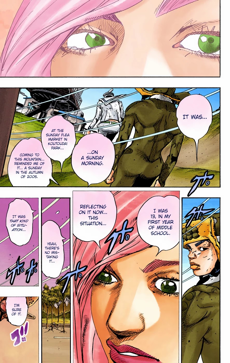 JoJo's Bizarre Adventure Part 8 - JoJolion (Official Colored) Chapter 71 page 9 - Chapter 71: Hair Clip of the Qing Dynasty