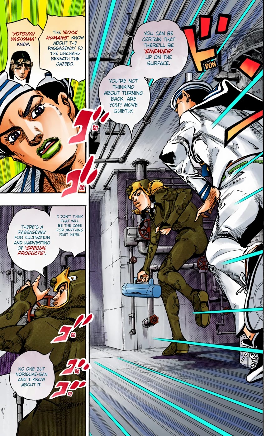 JoJo's Bizarre Adventure Part 8 - JoJolion (Official Colored) Chapter 72 page 14 - Chapter 72: The Northern Higashikata Estate, The Orchard