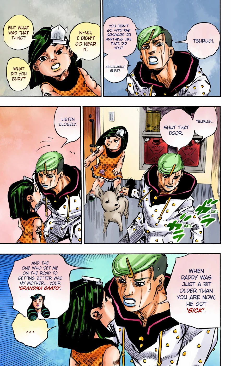 JoJo's Bizarre Adventure Part 8 - JoJolion (Official Colored) Chapter 72 page 30 - Chapter 72: The Northern Higashikata Estate, The Orchard