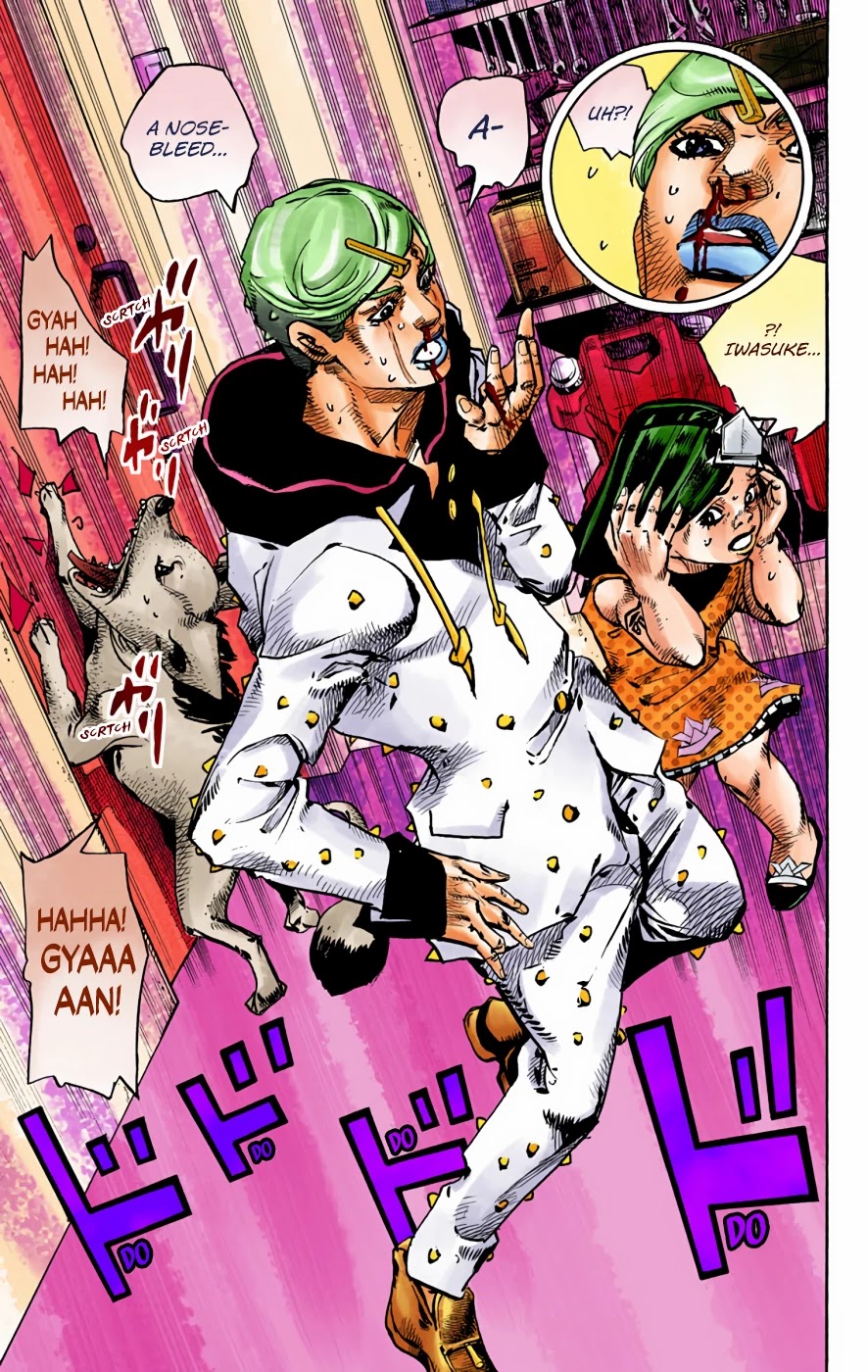JoJo's Bizarre Adventure Part 8 - JoJolion (Official Colored) Chapter 72 page 34 - Chapter 72: The Northern Higashikata Estate, The Orchard