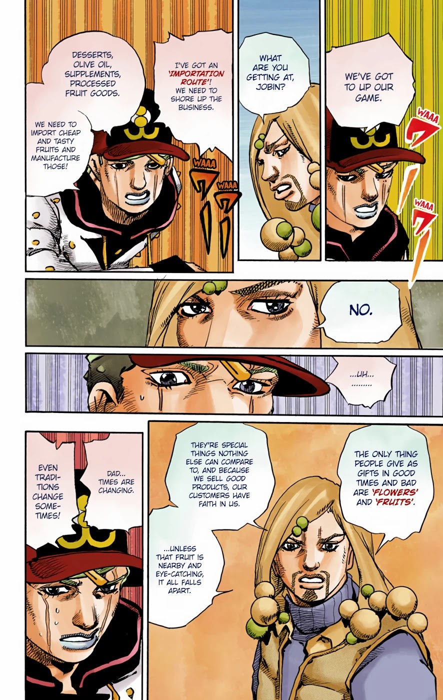 JoJo's Bizarre Adventure Part 8 - JoJolion (Official Colored) Chapter 72 page 8 - Chapter 72: The Northern Higashikata Estate, The Orchard