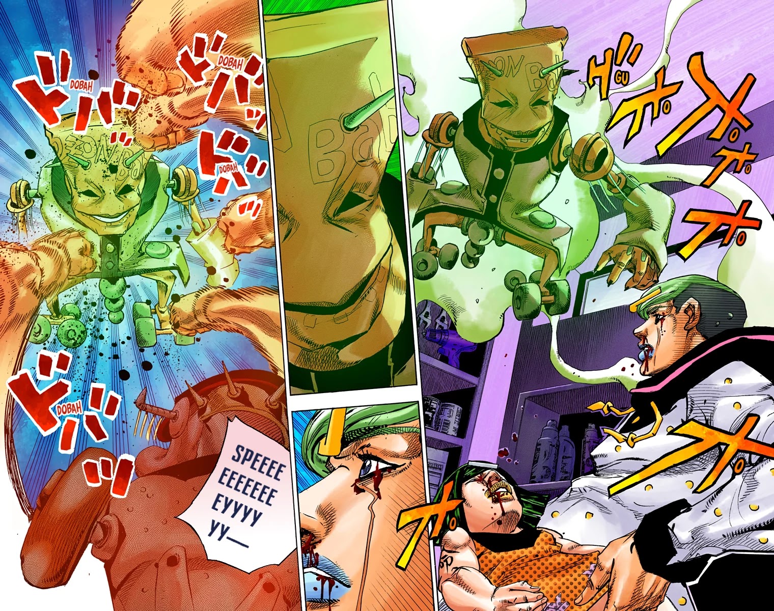 JoJo's Bizarre Adventure Part 8 - JoJolion (Official Colored) Chapter 73 page 17 - Chapter 73: Ozone Baby's Pressure Part 1
