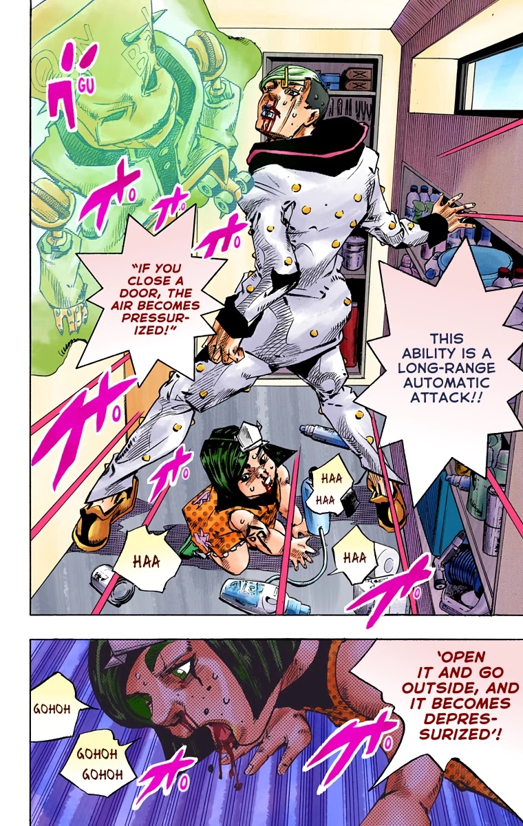 JoJo's Bizarre Adventure Part 8 - JoJolion (Official Colored) Chapter 73 page 21 - Chapter 73: Ozone Baby's Pressure Part 1