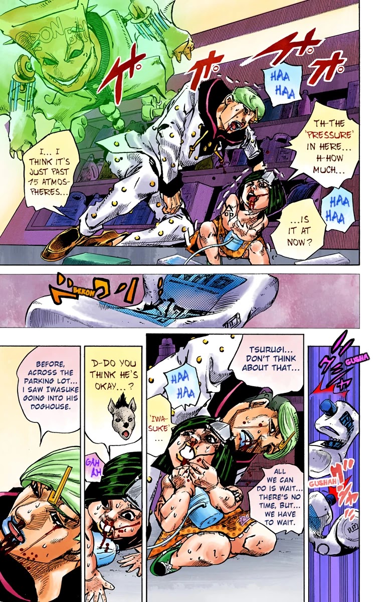 JoJo's Bizarre Adventure Part 8 - JoJolion (Official Colored) Chapter 74 page 22 - Chapter 74: Ozone Baby's Pressure Part 2